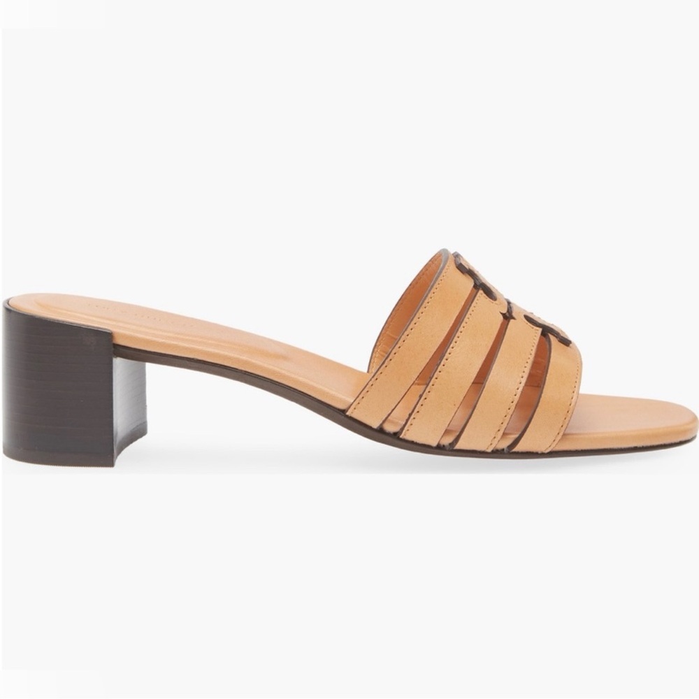 NEW Tory Burch Ines Cage Slide Sandal in Camel - Picture 2 of 10